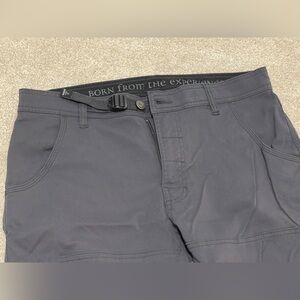 PrAna Breathe Cargo Pants Stretch Adjustable Belt w/ Roll Snap Cuffs Men’s